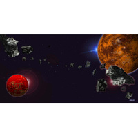 GamerMats: Asteroid Belt - XL Wargame Mat - 36" x 72