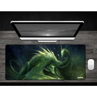 GamerMats: Green Crystal Dragon - Deskmat