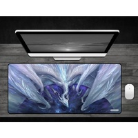 GamerMats: White Crystal Dragon - Deskmat