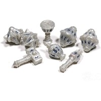 PolyHero Dice - Cleric 8 Dice Set Spirited Steel