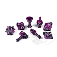 PolyHero Dice - Cleric 8 Dice Set Vile Violet