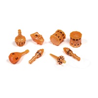 PolyHero Dice - Bard 8 Dice Set Amber Ale