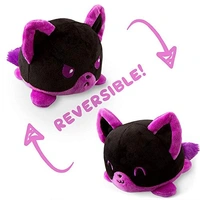 Reversible Plushie - Fox Black/Purple