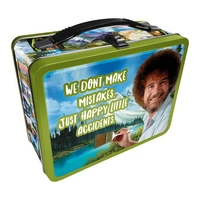 Tin Carry All Fun Lunch Box Bob Ross Happy Accidents