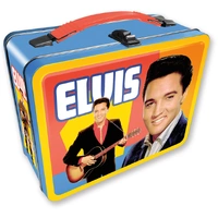 Tin Carry All Fun Lunch Box Elvis Retro