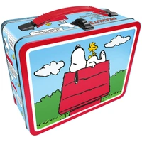 Tin Carry All Fun Lunch Box Peanuts Snoopy