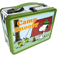 Tin Carry All Fun Lunch Box Peanuts Camp Snoopy