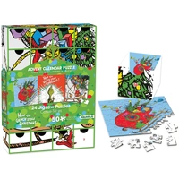 Aquarius Puzzle How the Grinch Stole Christmas Advent Calendar Puzzle (24 Jigsaw Puzzles / 50 Pieces Each)