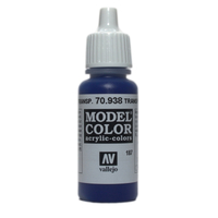 Vallejo Model Colour - Transparent Blue 17 ml Old Formulation