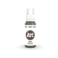 AK Interactive - 3 Gen Acrylics - Sooty Black INK 17ml