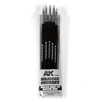 Ak Interactive - Tools  - Set Of 5 Silicone Brushes Medium Hard Tip Medium