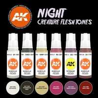 AK Interactive - 3 Gen Sets - Night Creatures Flesh Tones