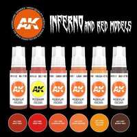 AK Interactive - 3 Gen Sets - Inferno And Red Creatures