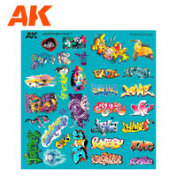 Ak Interactive - Accessories - Assorted Graffiti Decals