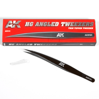 Ak Interactive - Tools  - Hg Angled Tweezers 01 (Thin Tipped)