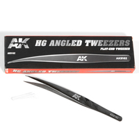 Ak Interactive - Tools  - Hg Angled Tweezers 02 (Flat-End)