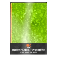 Ak Interactive - Tools  - Punching Leaves Sheets Set (4 Units Of A4-Size Sheets)