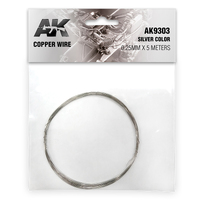 Ak Interactive - Accessories - Copper Wire 0.25mm X 5 Meters Silver Color