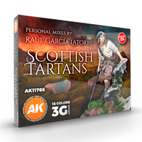 AK Interactive - 3 Gen Sets - Scottish Tartans - Signature Set By Raúl García Latorre