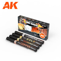 AK Interactive - Auxiliaries - Metallic Markers