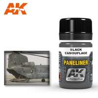 AK Interactive - Weathering Products - Paneliner for Black Camouflage 35ml