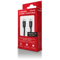 iSound USB-C to USB-C Braided Charge & Sync 6ft Cable - Black