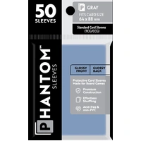 Phantom Sleeves: Gray Size (64mm x 88mm) - Gloss/Gloss (50)