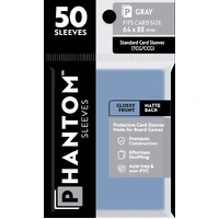 Phantom Sleeves: Gray Size (64mm x 88mm) - Gloss/Matte (50)