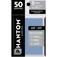 Phantom Sleeves: Gray Size (64mm x 88mm) - Matte/Matte (50)