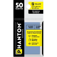 Phantom Sleeves: Yellow Size (41mm x 63mm) - Gloss/Gloss (50)