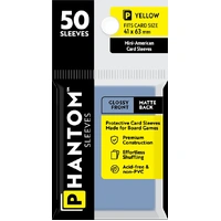 Phantom Sleeves: Yellow Size (41mm x 63mm) - Gloss/Matte (50)