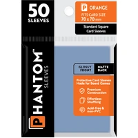 Phantom Sleeves: Orange Size (70mm x 70mm) - Gloss/Matte (50)