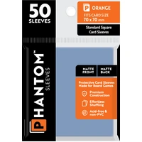 Phantom Sleeves: Orange Size (70mm x 70mm) - Matte/Matte (50)