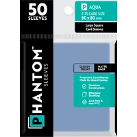 Phantom Sleeves: Aqua Size (80mm x 80mm) - Gloss/Matte (50)