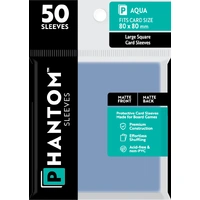 Phantom Sleeves: Aqua Size (80mm x 80mm) - Matte/Matte (50)