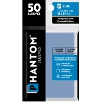 Phantom Sleeves: Blue Size (58mm x 89mm) - Gloss/Gloss (50)