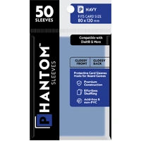 Phantom Sleeves: Navy Size (80mm x 120mm) - Gloss/Gloss (50)