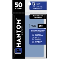 Phantom Sleeves: Navy Size (80mm x 120mm) - Gloss/Matte (50)