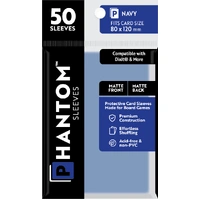 Phantom Sleeves: Navy Size (80mm x 120mm) - Matte/Matte (50)