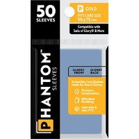 Phantom Sleeves: Gold Size (50mm x 75mm) - Gloss/Gloss (50)