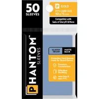 Phantom Sleeves: Gold Size (50mm x 75mm) - Gloss/Matte (50)