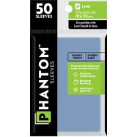 Phantom Sleeves: Lime Size (70mm x 110mm) - Gloss/Gloss (50)