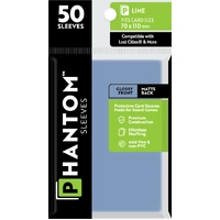 Phantom Sleeves: Lime Size (70mm x 110mm) - Gloss/Matte (50)