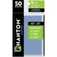 Phantom Sleeves: Lime Size (70mm x 110mm) - Matte/Matte (50)