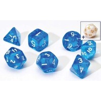 Sirius Dice - Translucent Blue Resin Dice Set 7