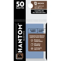 Phantom Sleeves: Brown Size (43mm x 65mm) - Gloss/Gloss (50)