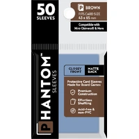 Phantom Sleeves: Brown Size (43mm x 65mm) - Gloss/Matte (50)