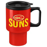 AFL Coffee Mug Travel Mug Handled Gold Coast Suns