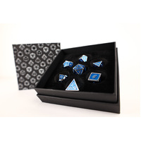 LPG Dice RPG Set Serif Blue/Silver