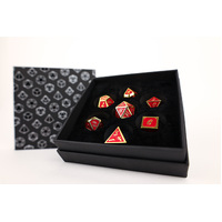 LPG Dice RPG Set Serif Red/Gold